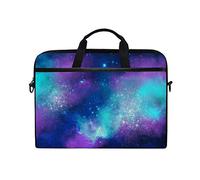 EZIOLY Watercolor Universe Galaxy Nebula Starry Laptop Shoulder Messenger Bag Case Sleeve for 13 Inch to 14 inch Laptop