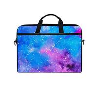 EZIOLY Watercolor Universe Galaxy Nebula Starry Laptop Shoulder Messenger Bag Case Sleeve for 13 Inch to 14 inch Laptop