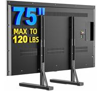EZISE Universal TV Stand Legs for 35-75 Inch LCD/LED/OLED TVs, Tabletop TV Mount Base with 7 Height Levels, Heavy Duty Steel Frame TV Feet Holds up to 120lbs, Max VESA 800x400mm