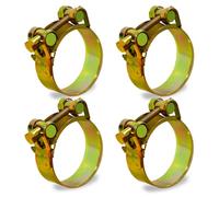 Ezitruz T-Bolt Hose Clamps, 2 Pcs 98-103mm Exhaust Clamp Set, Sturdy Hose Clips & Bolt Clip for Auto Water and Gas Pipe(Bandwidth 24mm, Gold)