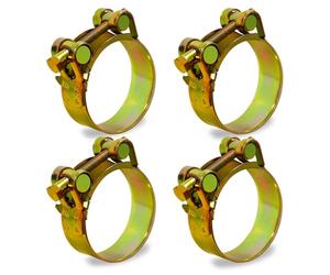 Ezitruz T-Bolt Hose Clamps, 2 Pcs 98-103mm Exhaust Clamp Set, Sturdy Hose Clips & Bolt Clip for Auto Water and Gas Pipe(Bandwidth 24mm, Gold)