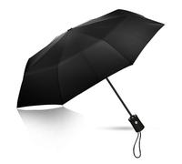 EZIYIN Travel Compact Umbrella, Folding Travel Umbrella for Rain and Shine Small, Windproof Automatic Open/Close, Portable Mini Umbrellas for Backpack, Purse, Suitcase (Black)