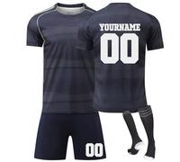 EZJOBLA Boys Football Kits, Personalised Football Kits for Kids and Adults 2025 2026 Soccer Jersy Boys' Football Training Shirts Shorts and Socks Sportswear Tracksuit
