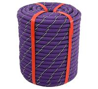 Ezjsdltech 1/2 in x 150 ft Polyester Arborist Rigging Rope, Purple Braided Tree Climbing Rope 48 Strands for Farm Work and Swinging