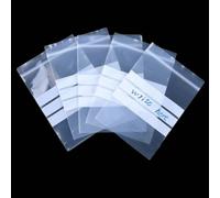 ezkart| 100x Strong Resealable Zip Lock Bags | Reusable Clear Plastic Bags | Ideal for Food Storage Jewellery Medicine (100, 10 x 14 Inch-Write On Panel)