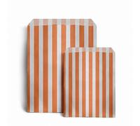 ezkart | Assorted Striped Candy paper bags is perfect for Wedding Cake Gift Shops, Kids Parties, Popcorn Bags, Sweet Bags and Biscuit bags (Orange, 500 Bags)