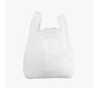 ezkart Multi-Pack White Strong Plastic Carrier Bags with a Comfortable Grip | Heavy Duty for Multi-Purpose Uses for your Groceries, or other everyday tasks (White-100pk, 12x18x24 Inch-17mu)
