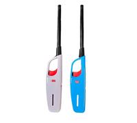ezkart Pack of 2 Large BBQ Lighters Refillable Safety Gas with Assorted Colours Suitable for Kitchen, Barbecue, Candles, Camping, Cooking, BBQs, Fireworks etc (Pack of 2)