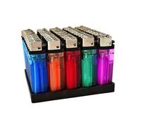 ezkart | Pack of 50 - Multipack Assorted Colour Disposable Lighters with Adjustable Flame and Child Safe, Easy to Use, Reliable Ignition, Multicolour and Vibrant (50)