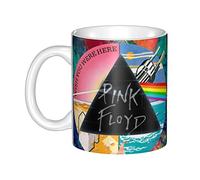 EZKYZTLW Pink Rainbow Floyd Cute Coffee Mug Tea Cup for Men Women Kids Friends White Fine Bone Ceramic 11 OZ