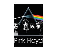 EZKYZTLW Pink Rainbow Floyd Tin Sign Art Poster Retro Iron Painting Wall Decor Art Gift Outdoor Cafe Bar Garage Farm Decoration 8x12 Inch
