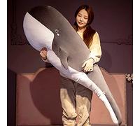 EZLAM 80-120cm large whale plush toy large doll on bed pillow doll cute 120cm black