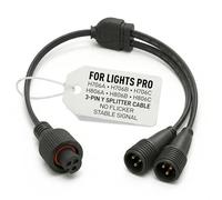EZLightsGroup 3-Pin IP68 Y Splitter - Specifically Designed for Govee Permanent Outdoor Lights Version 1 - Waterproof Cable Connector for Roofline, Eaves, Outdoor Holiday Lighting (Black)