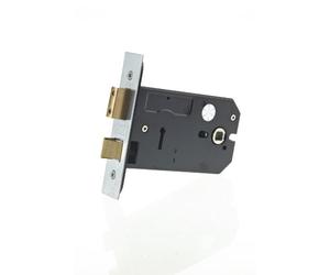 ezlok 3 Lever Mortice Horizontal Sashlock 127mm Satin Chrome