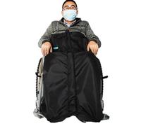 EZLUIYLDH Wheelchair Blanket, Wheelchair Zip Blanket Fleece Lined Lower Body Cover Thicken Warm Fleece Wrap Accessories For The Aged Patient Black