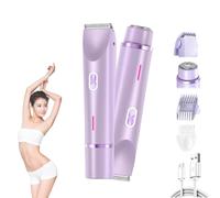 Ezme Razor, The Trimmie 2.0 by Ezme, 2-in-1 Dual Head Electric Shaver, Replaceable Blades, Waterproof Wet/Dry Use for Face, Legs, Bikini & Underarms (Purple)