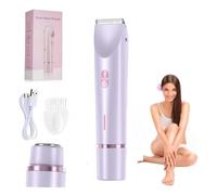 Ezme Razor, The Trimmie 2.0 by Ezme,Dual-Head Hair Trimmer for Women,Electric Lady Shaver,Rechargeable Electric Razor Bikini Trimmer Facial Hair Removal Body Trimmer,Waterproof Female Shaver (Purple)