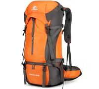 Ezmina 70L Hiking Backpack with Rain Cover Lightweight Camping Rucksack for Men Women Large Trekking Bag Waterproof Travel Backpacking Hiker Daypack for Touring Climbing Outdoor Sport Mountaineering