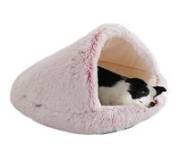 Ezmina Pet Tent Cave Bed For Small Cats Dogs Pets Plush Slipper Dog Bed Fluffy Puppy Sleeping Bag Warm Claming Cat Beds Kitty Bed Cozy Indoor Cave Bed For Kitten Dog Non-slip Bottom 50 * 60cm