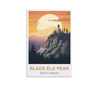 EZMLFA 5D Diamond Art Kits Adults,Black Elk Peak South Dakota,Gem Art,Crystal Kits Round Drill for Home Wall Decor Gifts,Women,Men 30x40cm