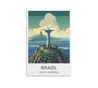 EZMLFA DIY Frameless Paint by Number Kits Brazil South America with Brush and Acrylic Paint Kits Theme Digital Home Wall Artwork 40x50cm