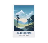 EZMLFA DIY Frameless Paint by Number Kits Cairngorms National Park Scotland with Brush and Acrylic Paint Kits Theme Digital Home Wall Artwork 20x30cm