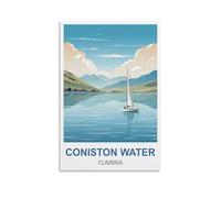 EZMLFA DIY Frameless Paint by Number Kits,Coniston Water Cumbria Paint by Numbers for Kids & Adults & Beginner, DIY Canvas Painting Gift Kits 40x50cm
