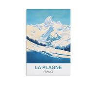 EZMLFA DIY Frameless Paint by Number Kits，La Plagne Frances with Brush and Acrylic Paint Kits Theme Digital Home Wall Artwork 20x30cm
