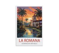 EZMLFA DIY Frameless Paint by Number Kits,La Romana Dominican Republic Paint by Numbers for Kids & Adults & Beginner, DIY Canvas Painting Gift Kits 50x60cm