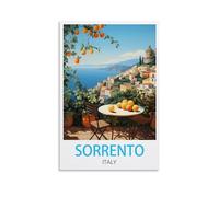 EZMLFA DIY Frameless Paint by Number Kits Sorrento Italy Paint by Numbers for Kids & Adults & Beginner, DIY Canvas Painting Gift Kits 20x30cm