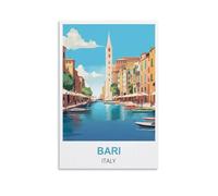 EZMLFA DIY Oil Painting Kits for Adults Kids,Bari Italy Beginner to Advanced Number Painting Kit-Kits Include Acrylic Paints,Brushes 40x50cm