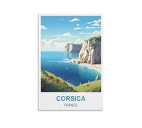 EZMLFA DIY Oil Painting Kits for Adults Kids,Corsica France Beginner to Advanced Number Painting Kit-Kits Include Acrylic Paints,Brushes 40x50cm
