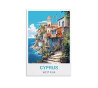 EZMLFA DIY Oil Painting Kits for Adults Kids Cyprus West Asia Beginner to Advanced Number Painting Kit-Kits Include Acrylic Paints,Brushes 50x60cm