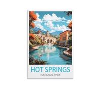 EZMLFA DIY Oil Painting Kits for Adults Kids,Hot Springs National Park Beginner to Advanced Number Painting Kit-Kits Include Acrylic Paints,Brushes 30x40cm