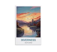 EZMLFA DIY Oil Painting Kits for Adults Kids Inverness Scotland Beginner to Advanced Number Painting Kit-Kits Include Acrylic Paints,Brushes 40x50cm