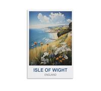 EZMLFA DIY Oil Painting Kits for Adults Kids Isle of Wight England Beginner to Advanced Number Painting Kit-Kits Include Acrylic Paints,Brushes 40x50cm
