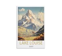 EZMLFA DIY Oil Painting Kits for Adults Kids Lake Louise Banff Paint by Number Kit On Canvas for Adults New Painters's Gift DIY Gifts 40x50cm