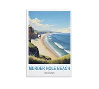 EZMLFA DIY Oil Painting Kits for Adults Kids Murder Hole Beach Ireland Beginner to Advanced Number Painting Kit-Kits Include Acrylic Paints,Brushes 20x30cm