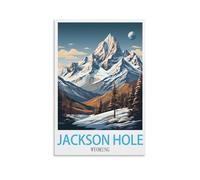 EZMLFA DIY Oil Painting Paint by Number Kit，Jackson Hole Wyoming Acrylic Watercolor Paint by Number for Kids Gift Decor 50x60cm