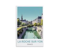 EZMLFA DIY Oil Painting Paint by Number Kit La Roche Sur Yon France Acrylic Watercolor Paint by Number for Kids Gift Decor 20x30cm