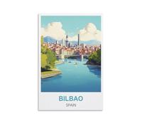 EZMLFA DIY Paint by Numbers Adult Landscape,Bilbao Spain DIY Oil Painting Kits Paint by Numbers Drawing on Canvas Art Home Decor Gifts 40x50cm