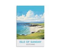 EZMLFA DIY Paint by Numbers Adult Landscape，Isle of Sanday Scotland DIY Oil Painting Kits Paint by Numbers Drawing on Canvas Art Home Decor Gifts 30x40cm