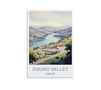 EZMLFA DIY Paint by Numbers for Adults Beginner，Douro Valley Europes Posters DIY Oil Painting Paint by Number Kits Linen Canvas Wall Art House Decor 20x30cm