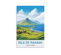 EZMLFA DIY Paint by Numbers for Adults Beginner,Isle of Raasay Scotlands Paint by Numbers Oil Painting Canvas Print Wall Art Home Decoration 20x30cm