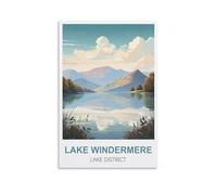 EZMLFA DIY Paint by Numbers for Adults Beginner Lake Windermere Lake District Paint by Numbers Oil Painting Canvas Print Wall Art Home Decoration 40x50cm