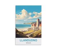 EZMLFA DIY Painting by Number Kits Llandudno Wales DIY Acrylic Painting by Numbers Kits with Brushes Acrylic Pigment Home 40x50cm