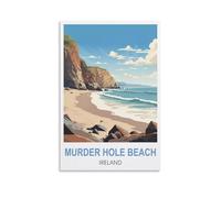 EZMLFA DIY Painting by Number Kits,Murder Hole Beach Ireland DIY Acrylic Painting by Numbers Kits with Brushes Acrylic Pigment Home 50x60cm