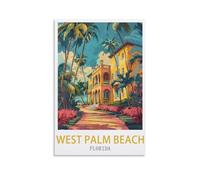 EZMLFA DIY Painting by Numbers Oil Painting Gift for Adults Children,Florida West Palm Beach Painting by Numbers Kits Living Room Bedroom Wall Decoration 30x40cm