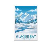 EZMLFA DIY Painting by Numbers Oil Painting Gift for Adults Children Glacier Bay National Park Painting by Numbers Kits Living Room Bedroom Wall Decoration 30x40cm