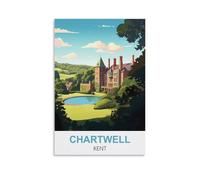 EZMLFA Easy Paint by Numbers for Adults Beginners,Chartwell Kent Without Frame with Brushes and Acrylic Pigment Paint by Numbers Canvas Arts Crafts 30x40cm